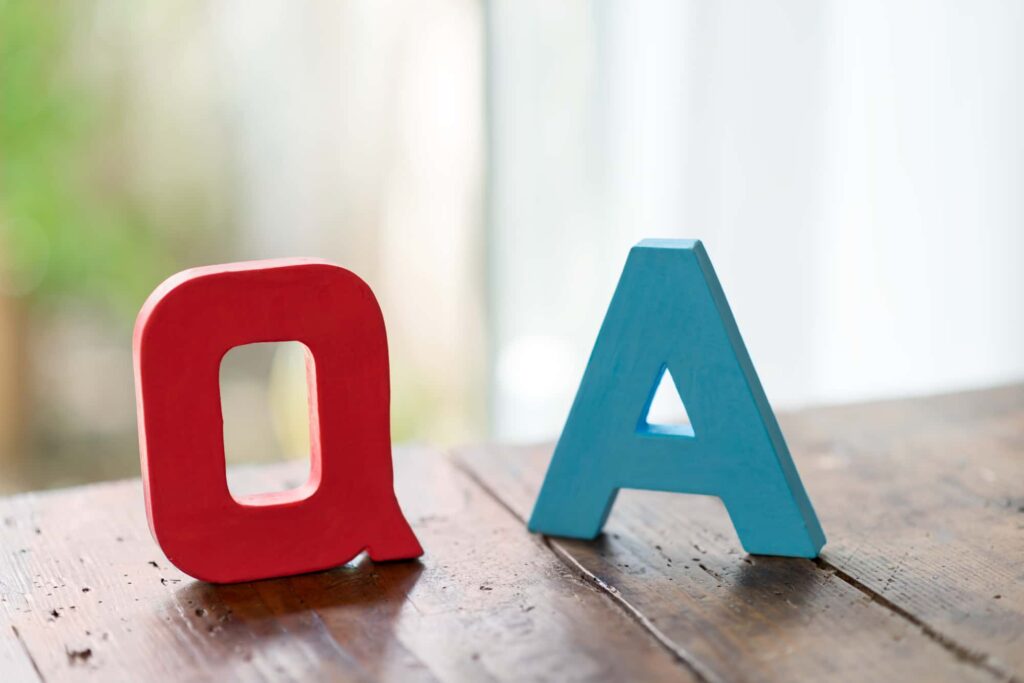 QとAの立体文字